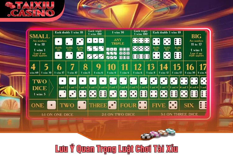 Lưu Ý Quan Trọng Luật Chơi Tài Xỉu